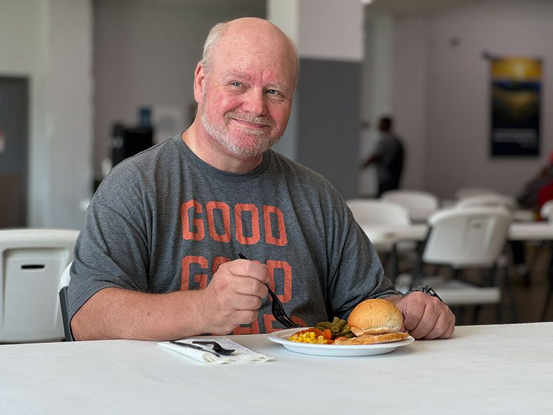 Man Eating Meal