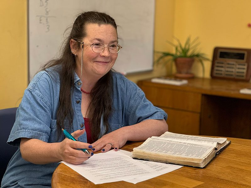 Woman Studying the Bible